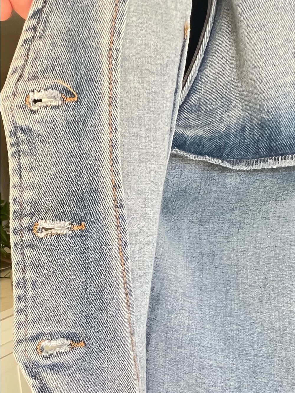 Womens Vigoss Denim Vest XL | Light Wash Button Front Tailored Vest - Picture 5 of 11